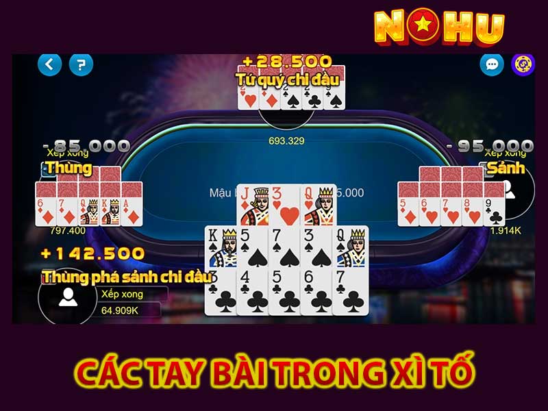 Sảnh Chúa (Royal Flush) là lớn nhất trong xì tố